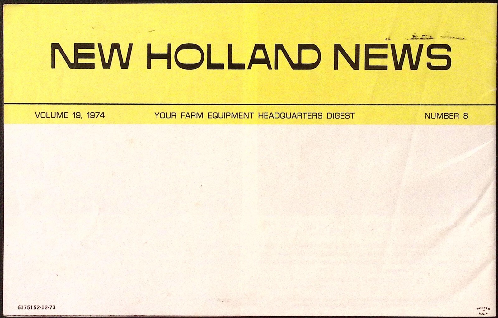 1974 New Holland Equipment Buyers Guide Dealer Brochure Farm Equipment