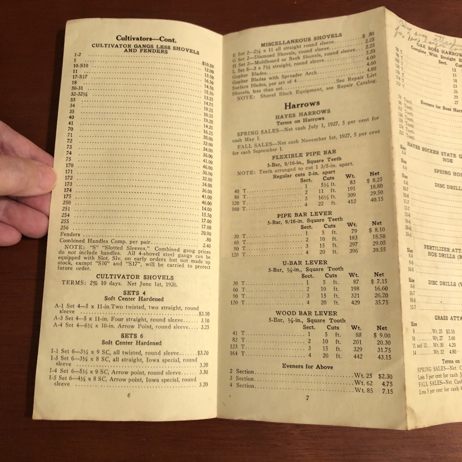1926 HAYES FARMS TOOLS Dealer&rsquo;s Price List No 56 ~ Pump ~ Galva, IL ~ AUTHENTIC!