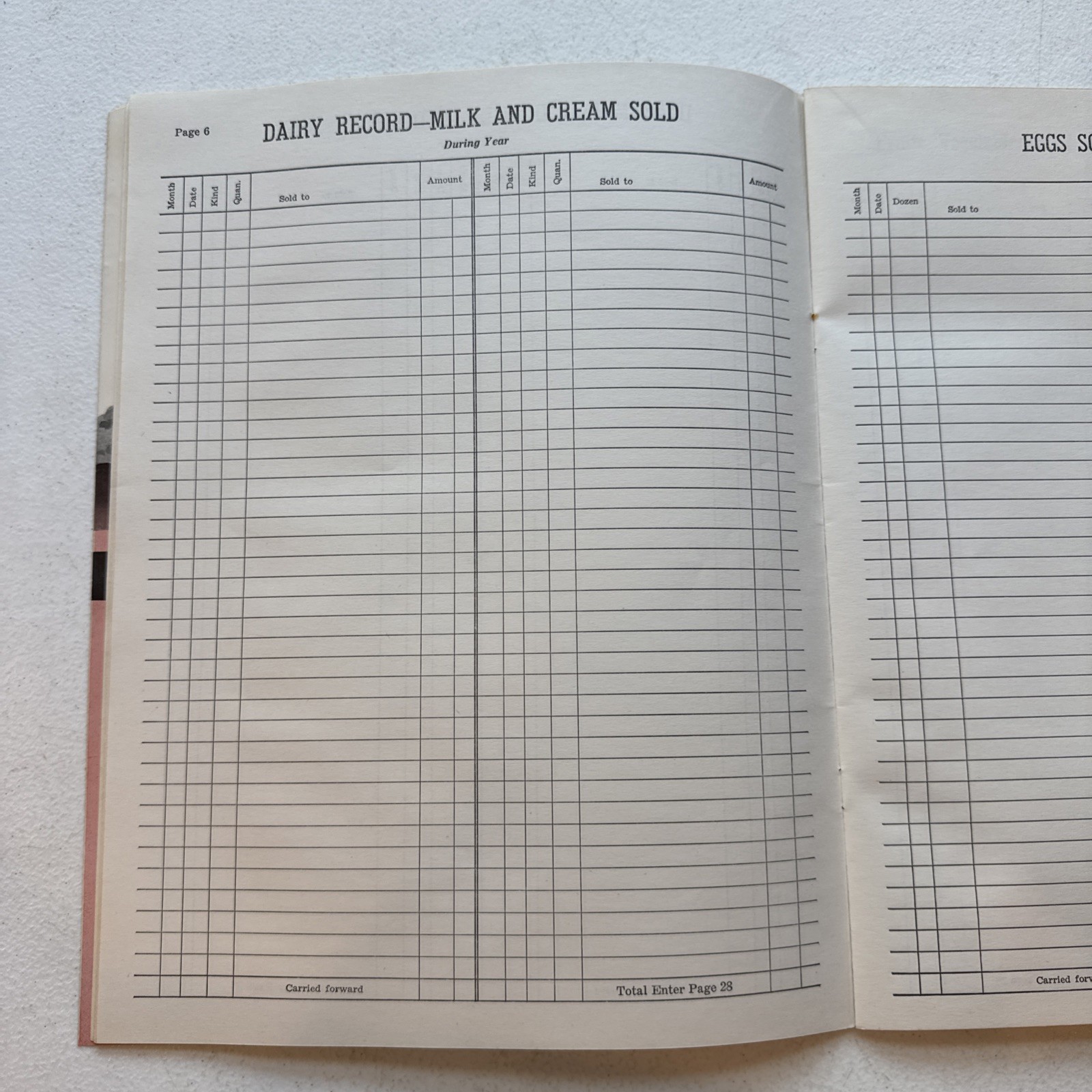 Melvin H. Sheffer Inc. Farming Equipment & Refrigeration Farm Record Book 1951