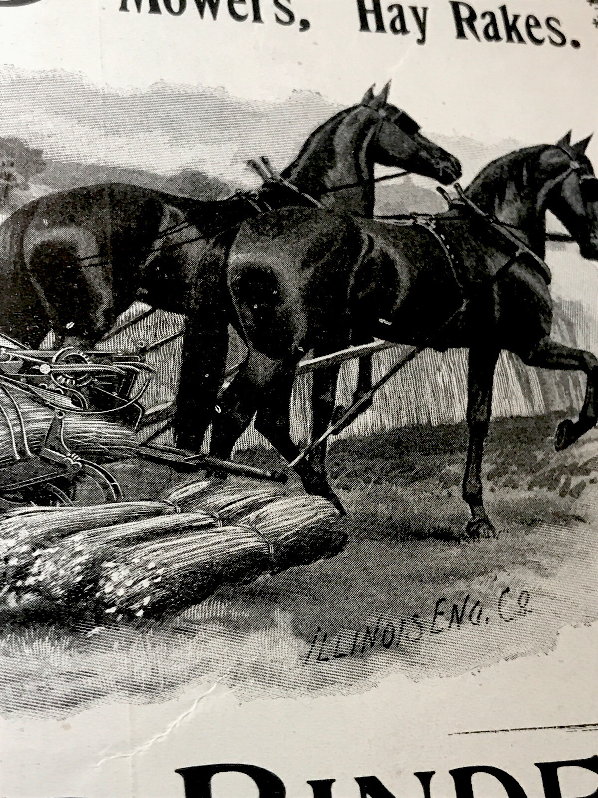 ORIGINAL 1897 Plano Farm Implements Advertising – Chicago – 10” X 15”