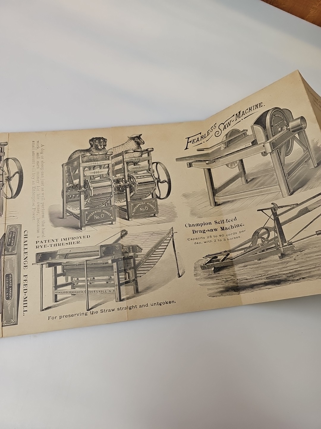 Empire Agricultural Minard Harder New York THRESHERS Literature Trade Folder