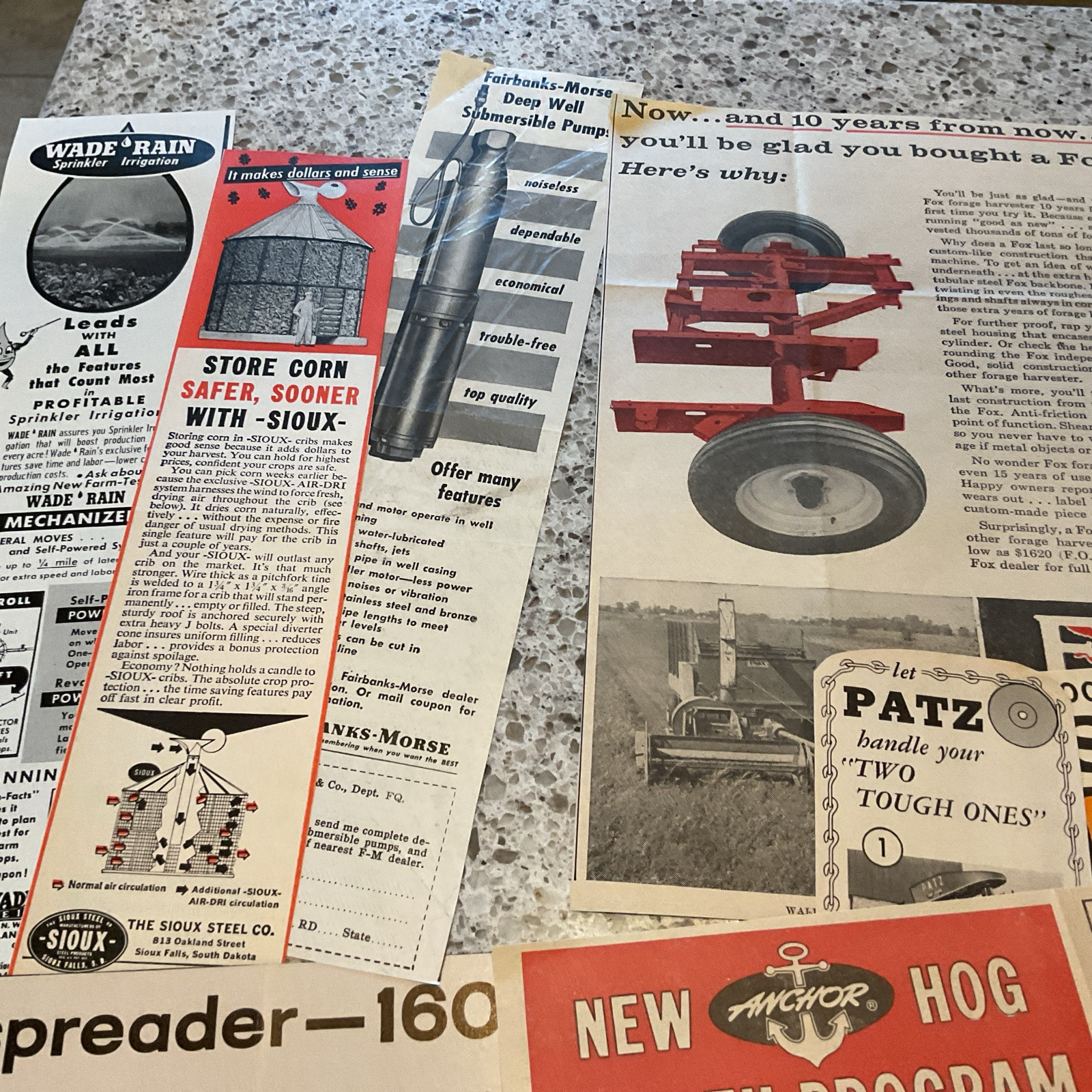 ~50 Farm Related Print Ads 1940-1960 Sprayers Buildings Equipment Fence More