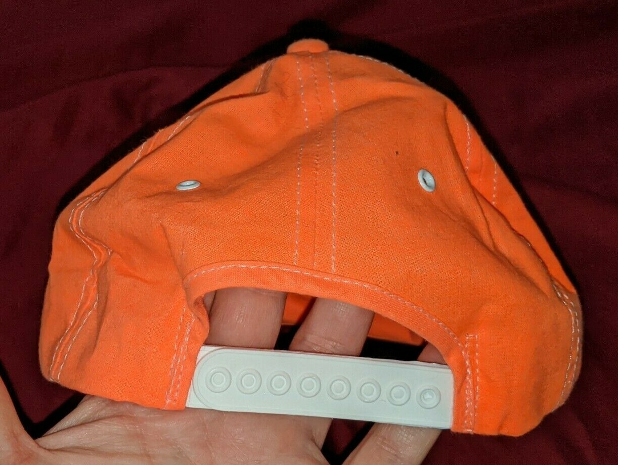 Eastern Milk Producers YC Neon Orange snapback cap Hat Dairy Advertising Vintage