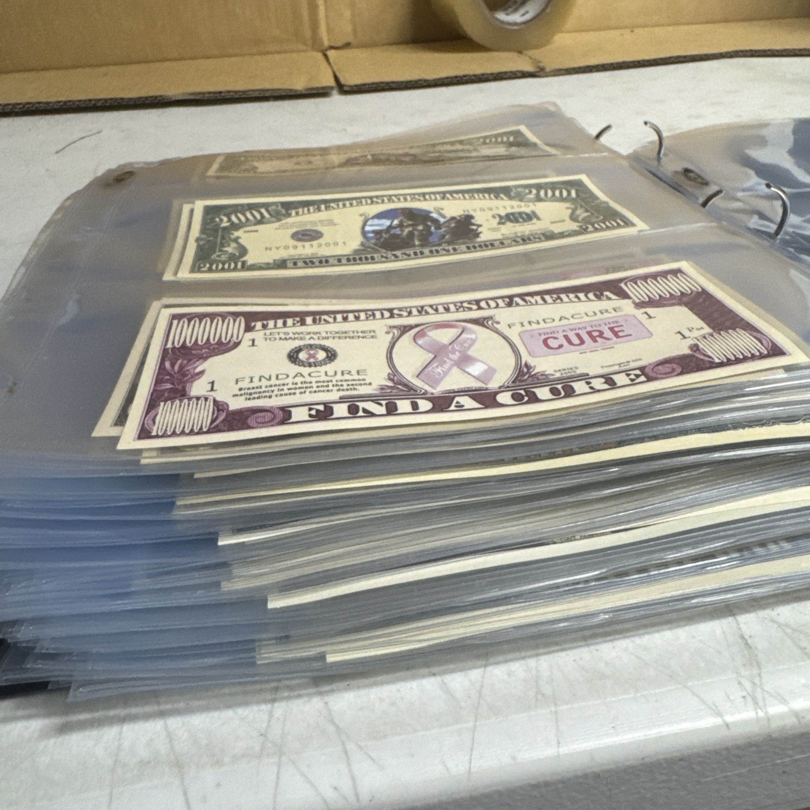 Huge Collection of 200+ Million Dollar Bills Mixed Themes /