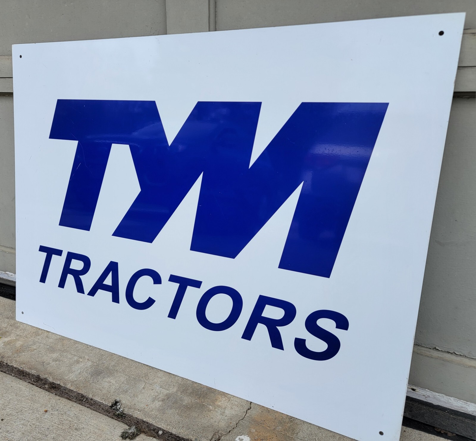 Vintage TYM TRACTORS Dealer Advertising Sign Double Sided Tin 32×24