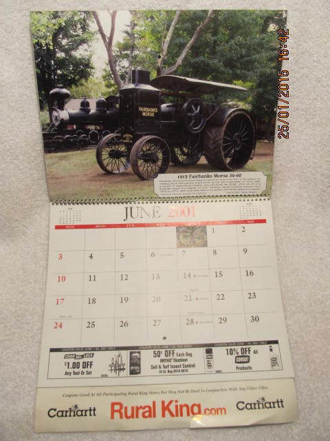 Vintage American Tractors 2001 Calendar W/Full-Page Color Photos by Rural King