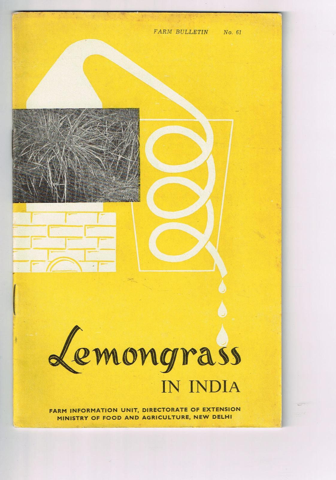 Vintage 1960s Farm Brochure India Lemongrass in India New Delhi