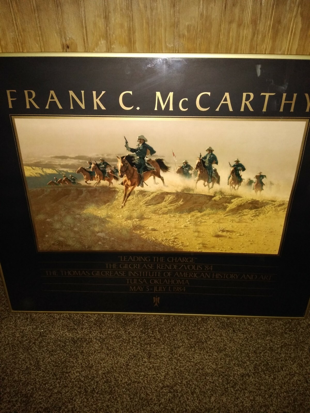 Frank C. McCarthy Leading the Charge Gilcreace Redevous 84 24×30 framed w/ cert