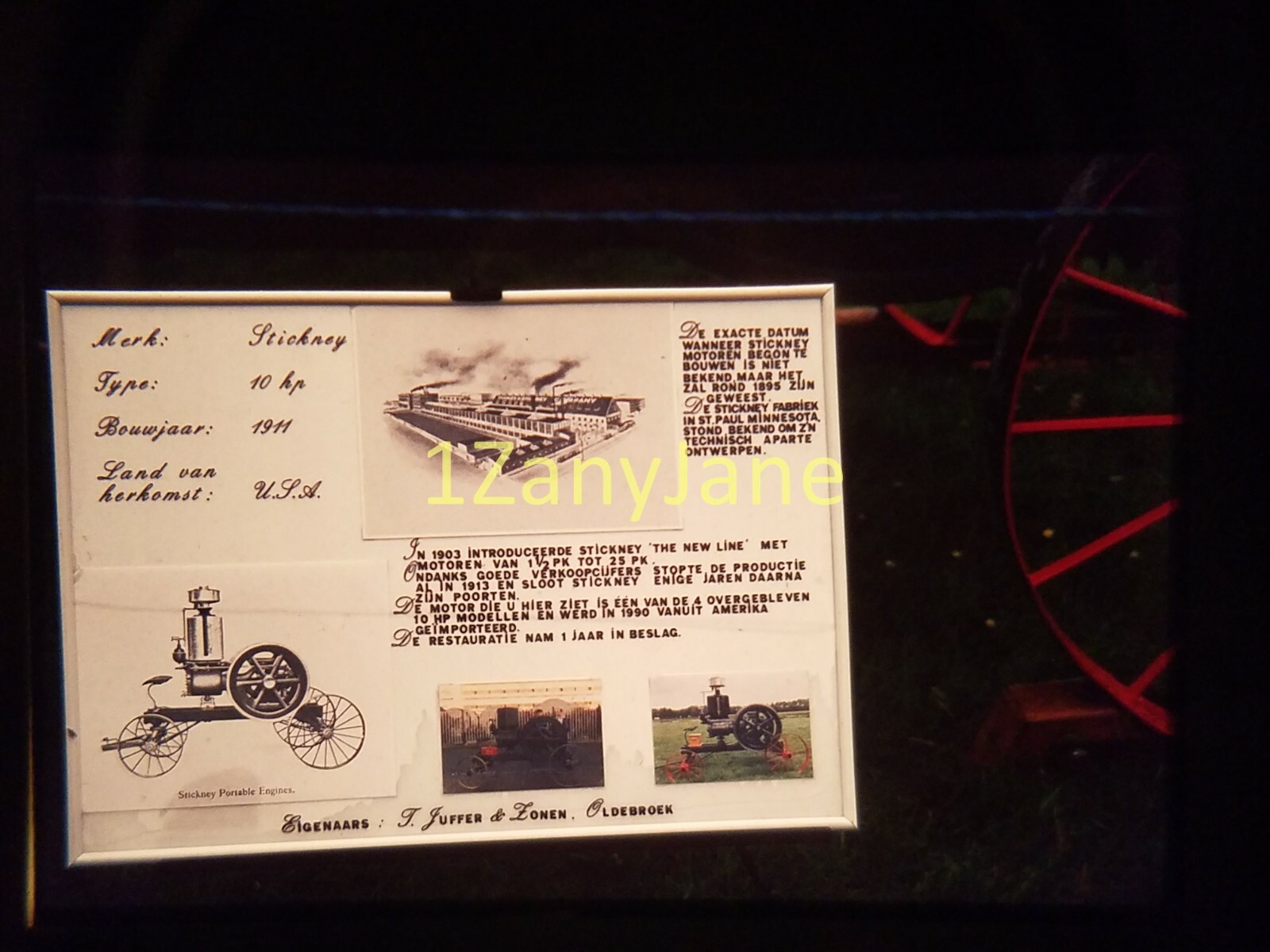 AC3505 35mm Slide of an Allis-Chalmers from MEDIA ARCHIVES 1911 10 HP STICKNEY