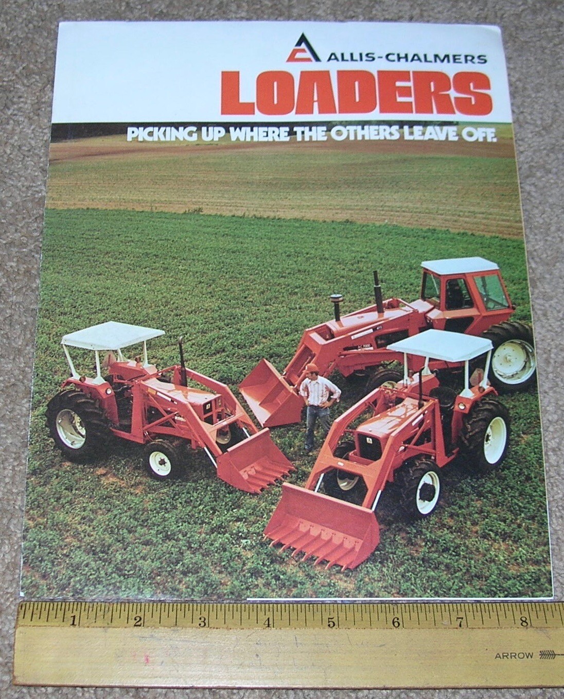 Vtg ALLIS-CHALMERS Detachable Loader 470 400 500 Dealer Sales Brochure Catalog