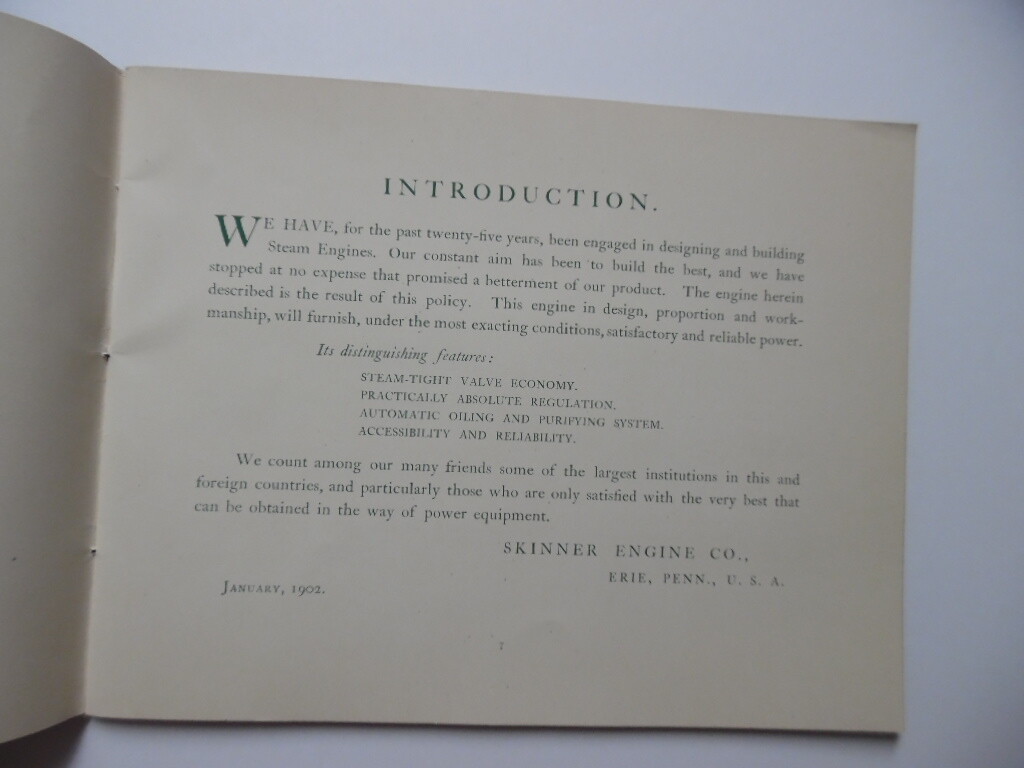 1902 Skinner Engine Company Catalog G of Automatic Engines Erie PA Antique RARE
