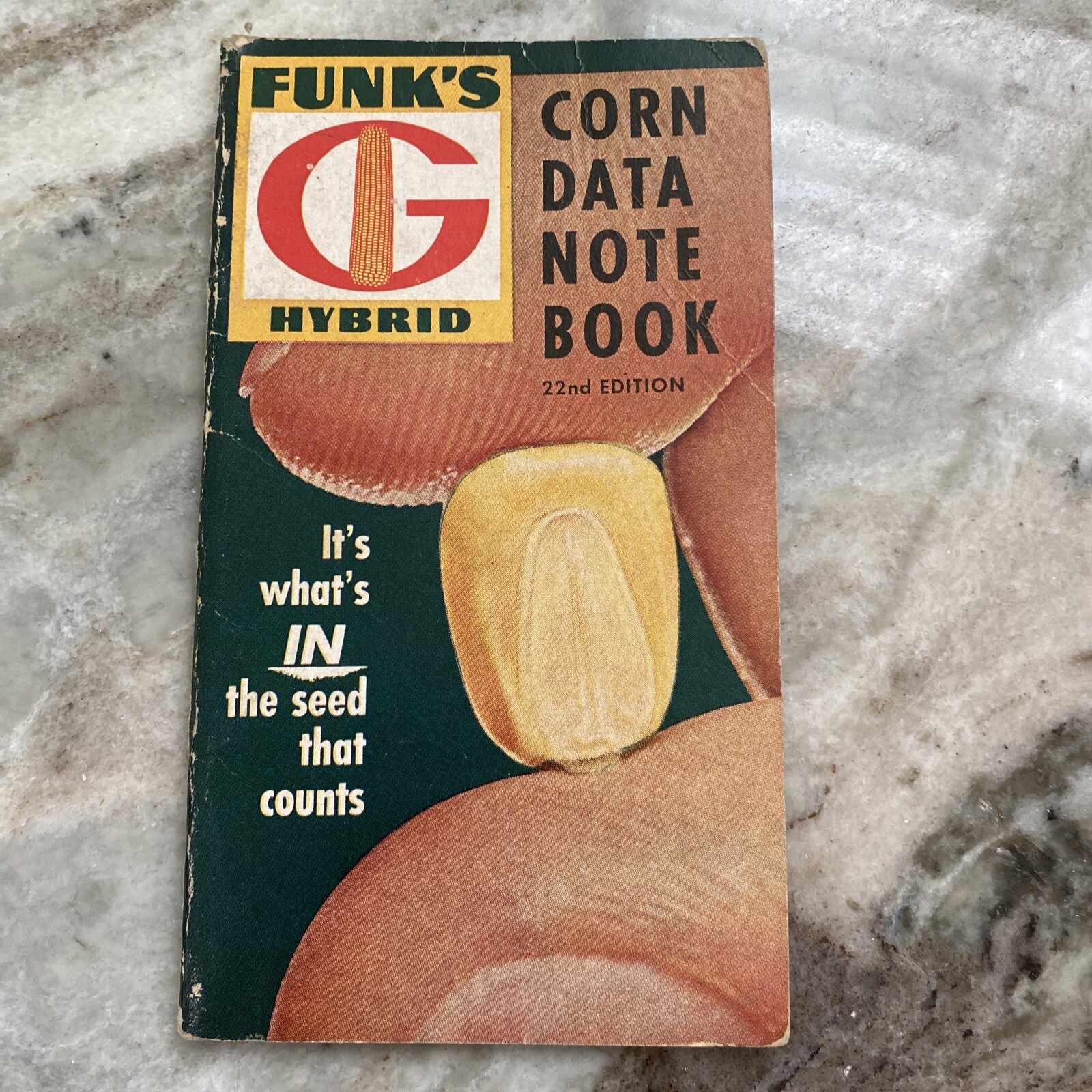 CORN DATA NOTEBOOK FUNK&rsquo;S HYBRID ADVERTISING 1960 GRANT & SON Stonington Ill