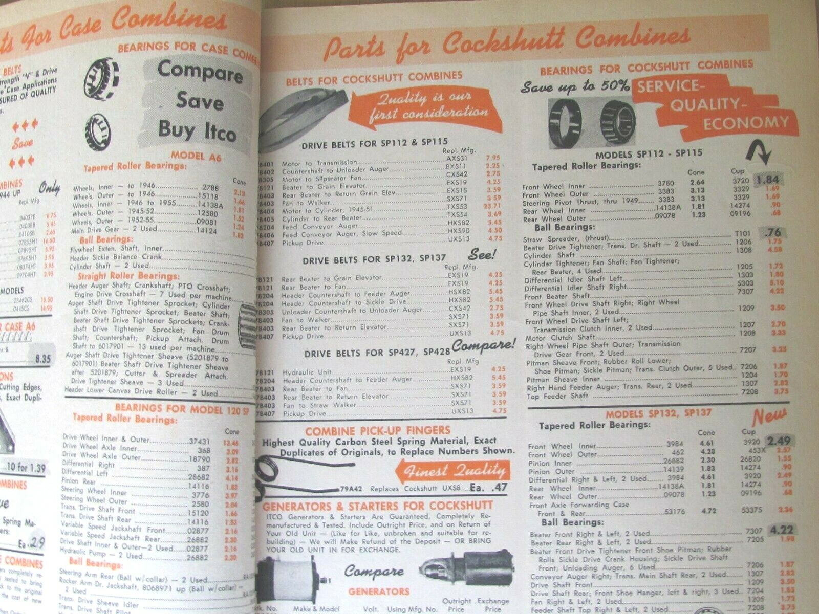 1962 FARM PART CATALOG ITCO GERMAN FORD TRACTOR CO PEORIA ILL