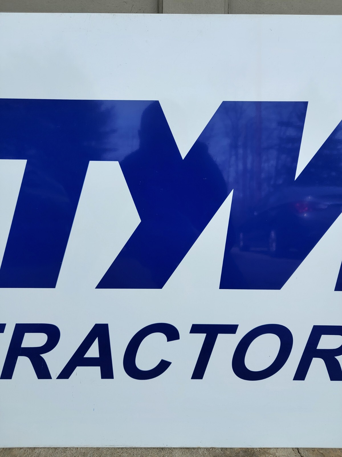 Vintage TYM TRACTORS Dealer Advertising Sign Double Sided Tin 32×24