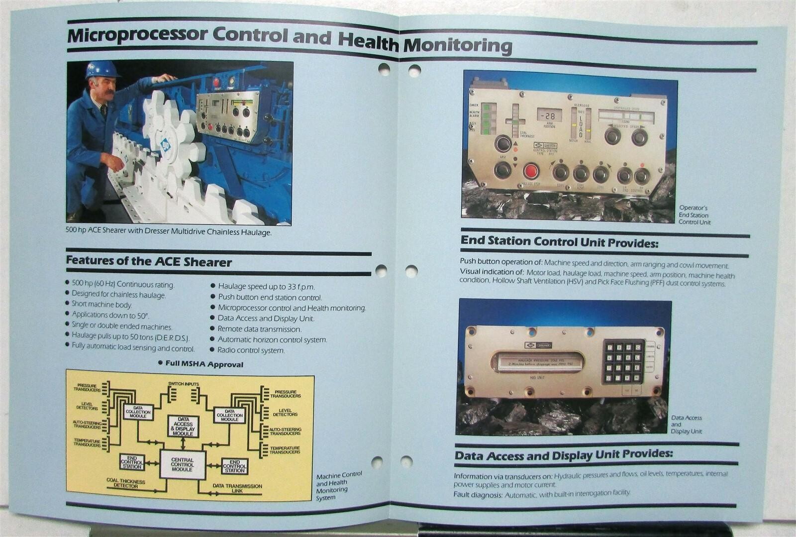 1987 Dresser 500HP Ace Shearer Specifications Construction Sales Brochure