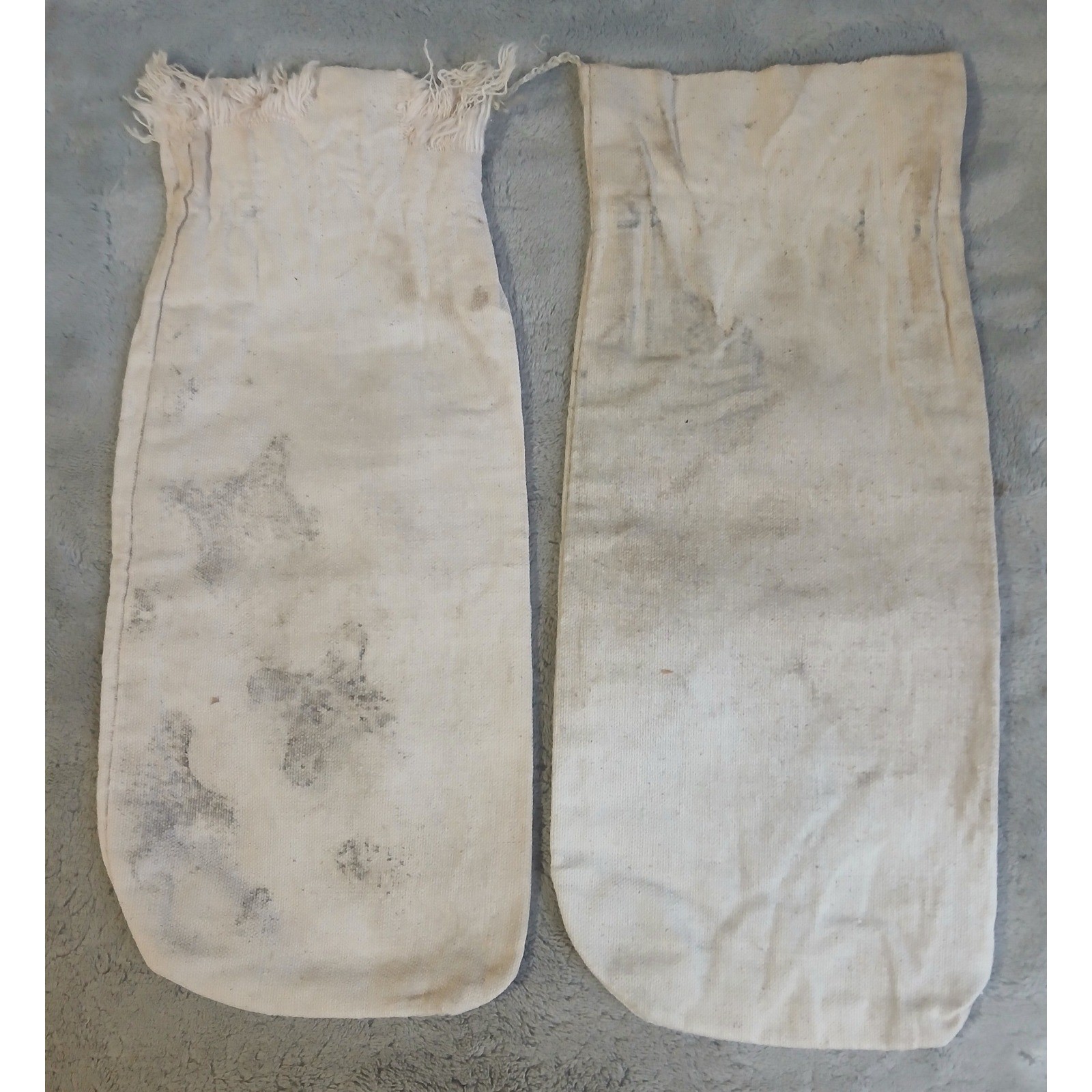 Vintage Curry Chilled Shot Canvas Bags Set of 2 Los Angeles 25 Lbs Lead Shot 7.5