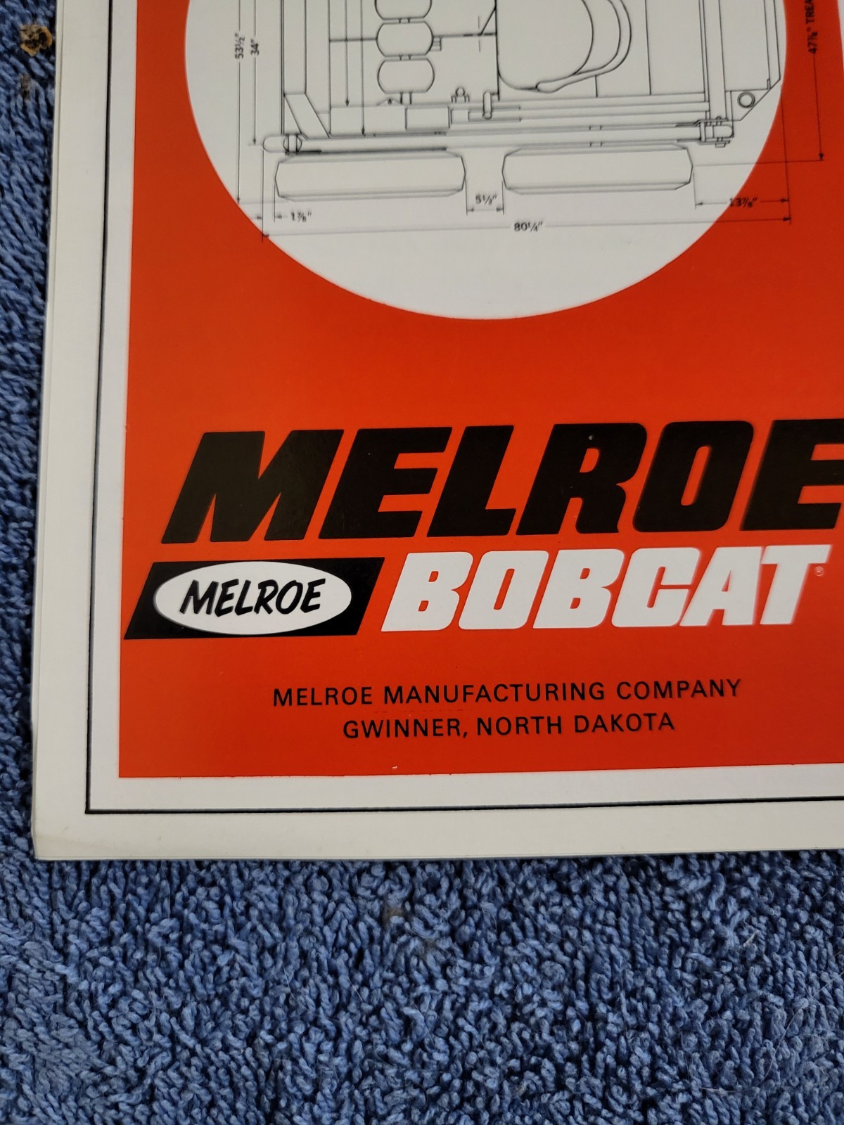 BROCHURE Vintage Melroe Bobcat M44 500 600 Skid Steer Loader Onan Kohler Wi 1966