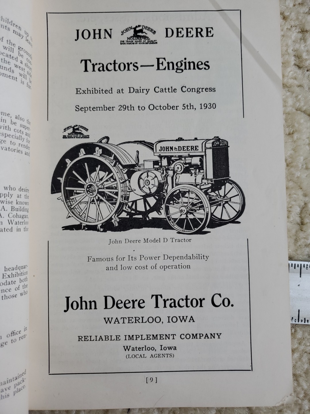 Vintage 1930s Dairy Cattle Congress Waterloo Iowa Books Ephemera Letterhead