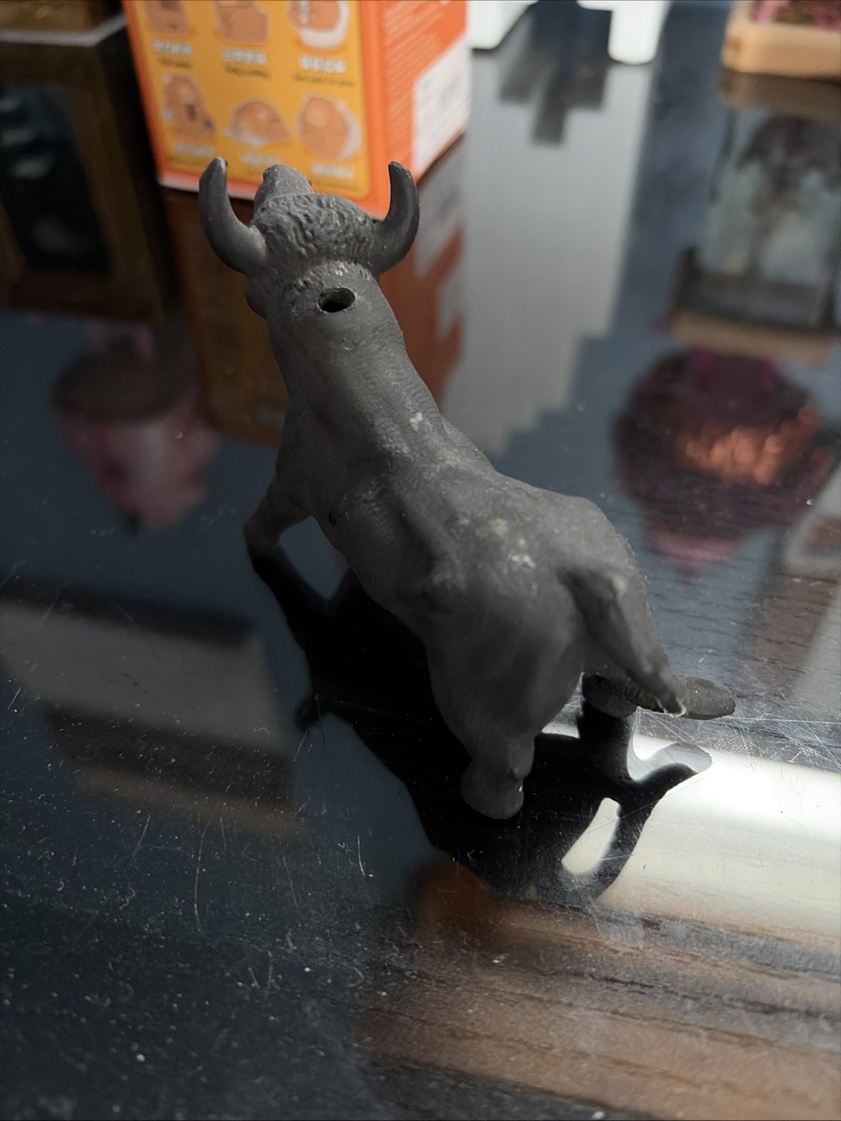 Vintage RARE Bull Paper Weight Collectible Hard To Find!
