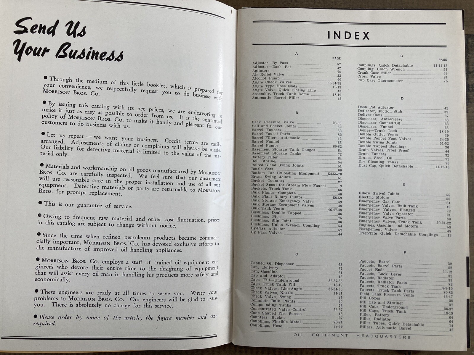 1951 Morrison Brothers Catalog No. 51 & 1953 Net Price List & Supplement