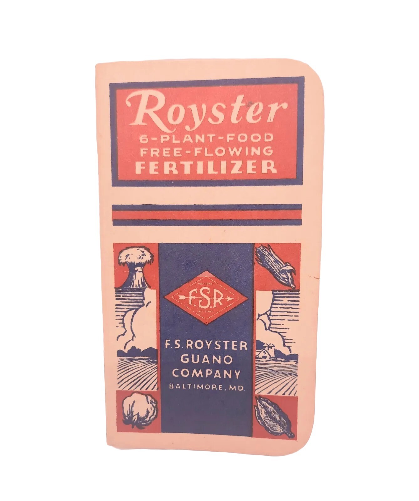 1950 Vintage Advertising Royster Guano Co Fertilizer Calendar Memo Book