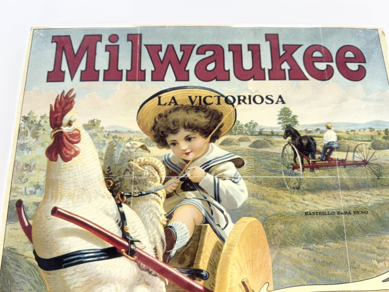 Milwaukee Harvesting Equipment Advertising Poster Historical Society Print 12×17