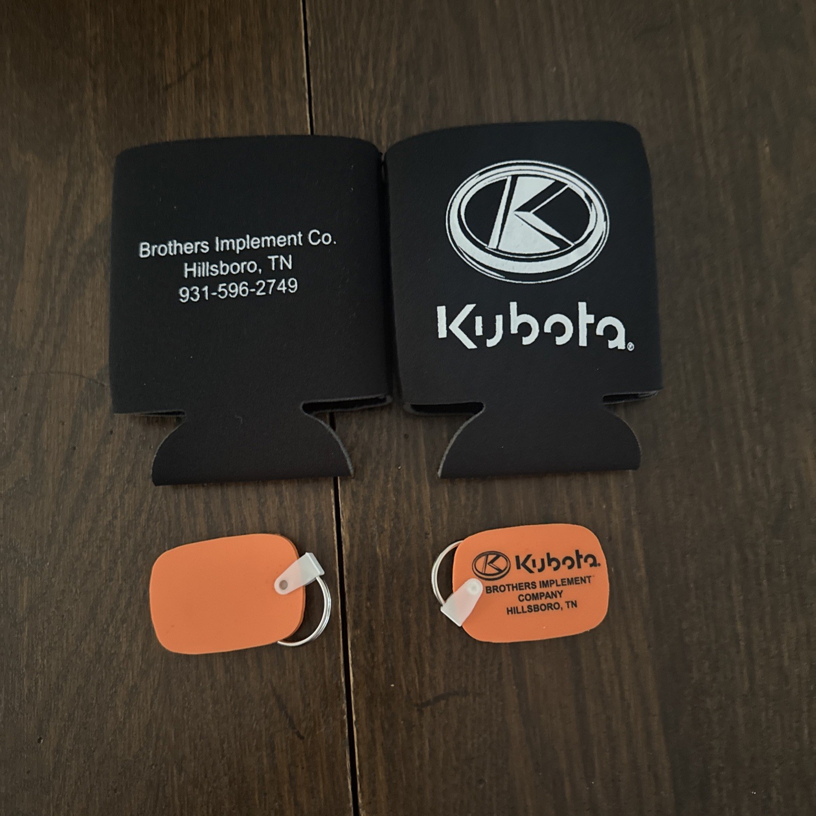 New 2 Kubota Tractor Can Coozie Can Holder And 2 Key Chains Hillsboro Tn (61)