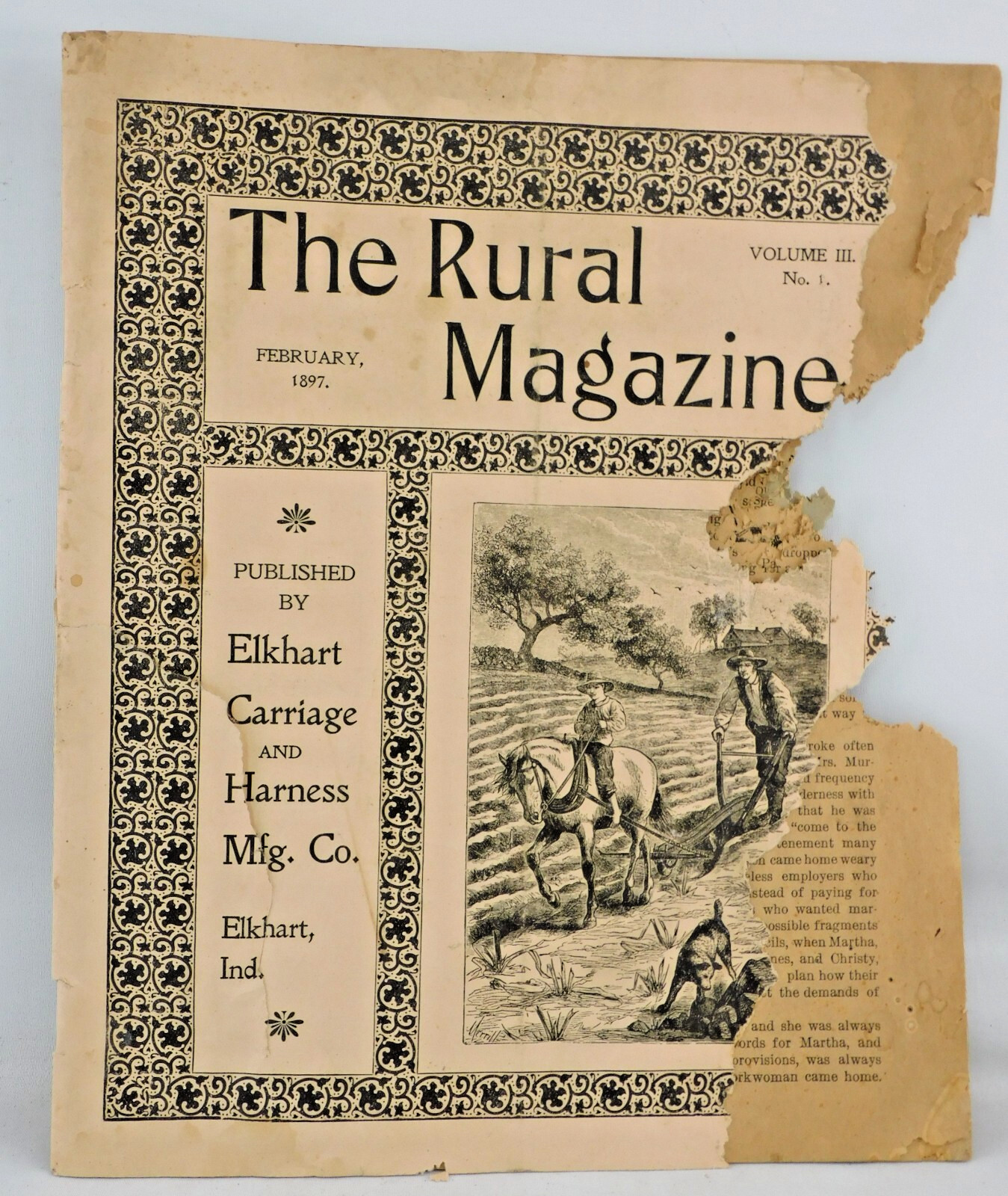 1897 Carriage And Harness Catalog Elkhart Indiana with PRICES Antique Brochure