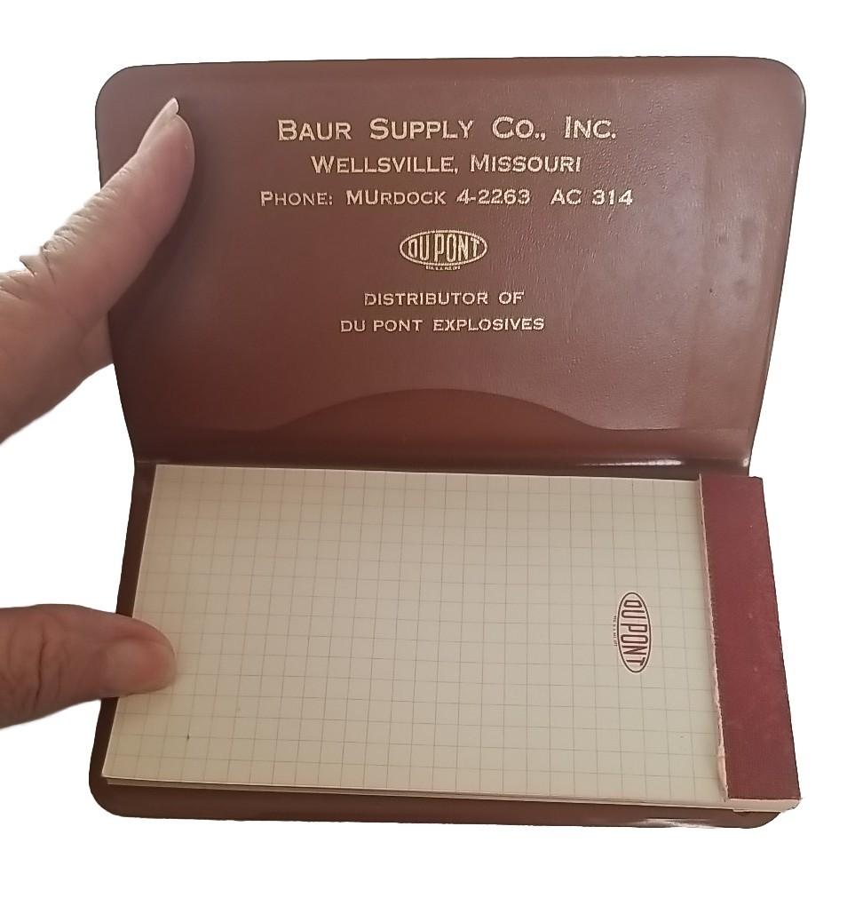 Vintage DUPONT EXPLOSIVES Pocket GEEK NERD Notebook Pad Memo Promo