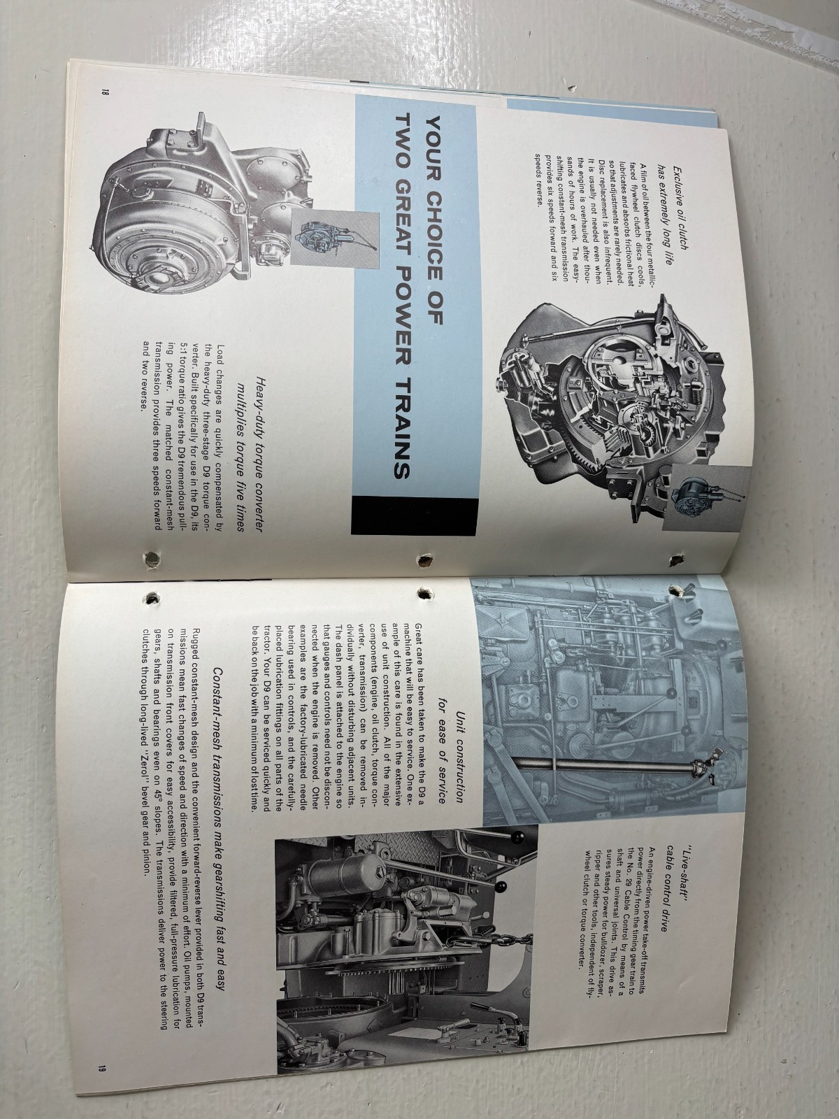 Caterpillar The Cat D9 Series D Tractor Brochure 1956 Vintage 31 Pages