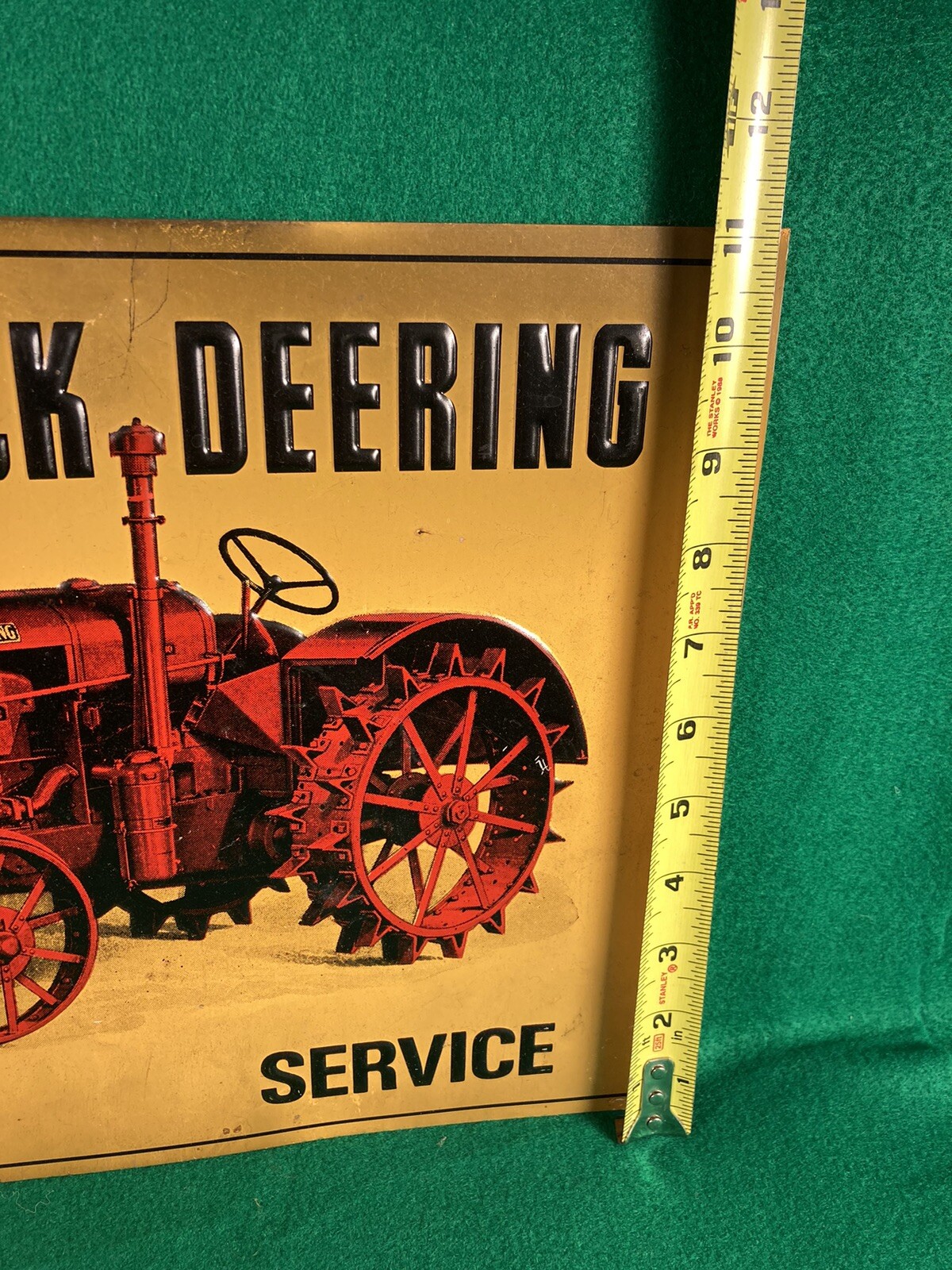 Vintage McCormick Deering Parts Service Tin Sign