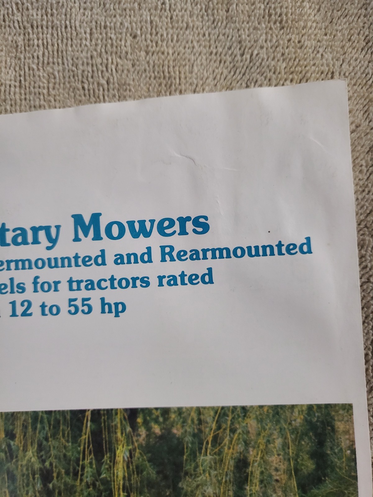 Vintage 1980s WOODS Rotary Mower BROCHURE Belly & Rear mount Lawn Mowers tractor