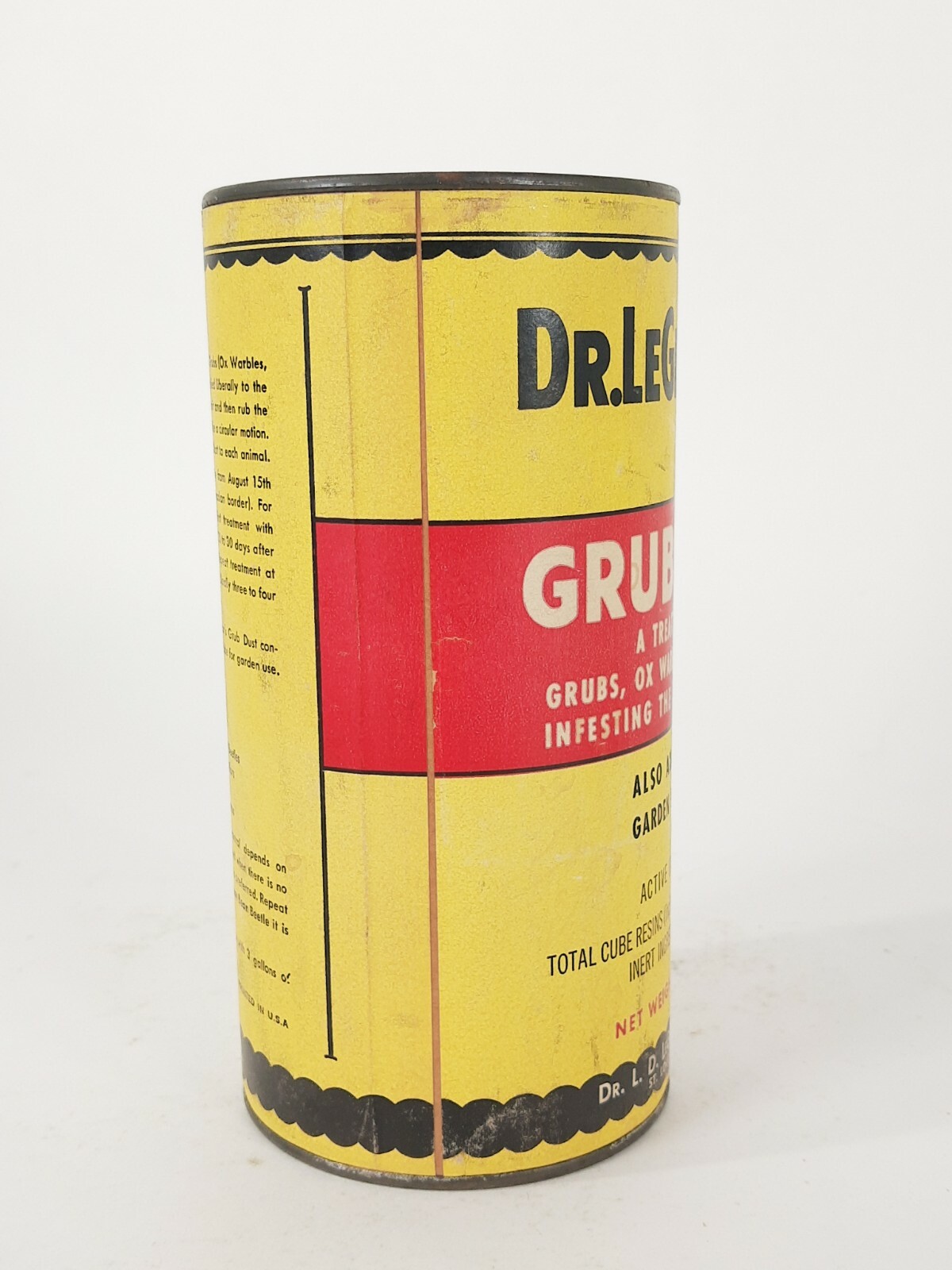 RARE *NOS* ANTIQUE DR. LEGEAR&rsquo;S GRUB DUST FARM AGRICULTURE ADVERTISING