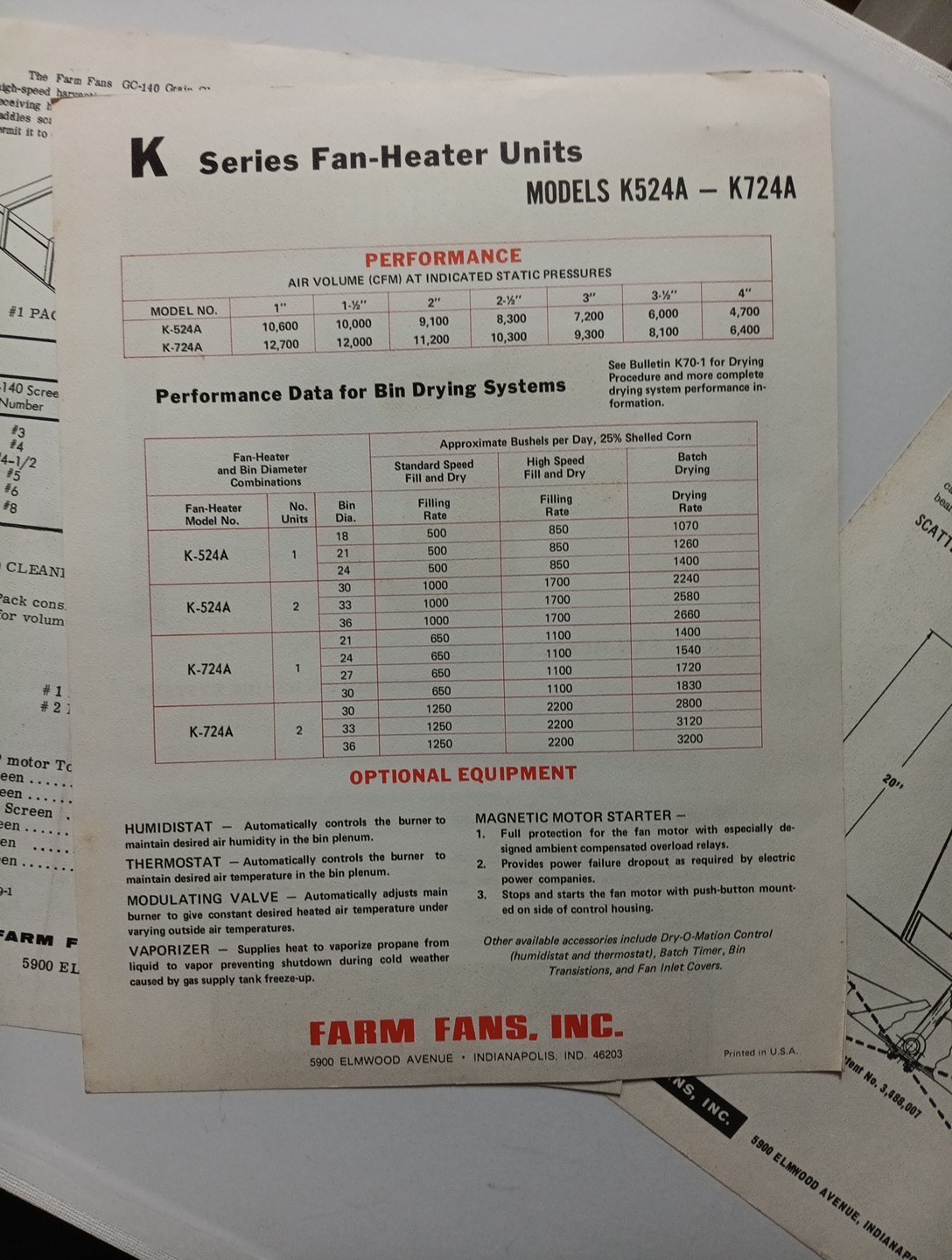 3 Vintage Farm Fans Advertising Flyer Lot Grain Cleaner Scatter Dry System
