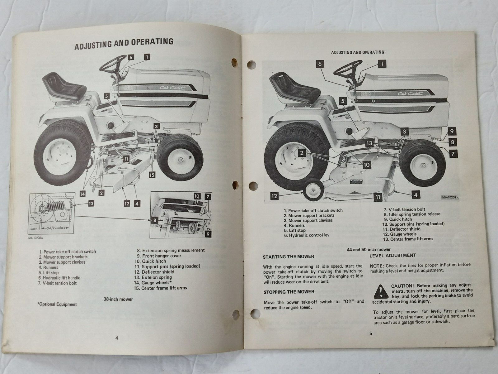 International Harvester Rotary Mowers 38A 44A 50A 3 Spindle Operator&rsquo;s Manual
