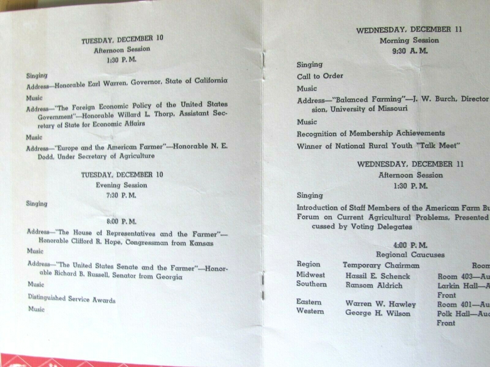 1946 AMERICAN FARM BUREAU 28th MEET PROGRAM SANFRANCISCO CA & IL SPECIAL TRAIN