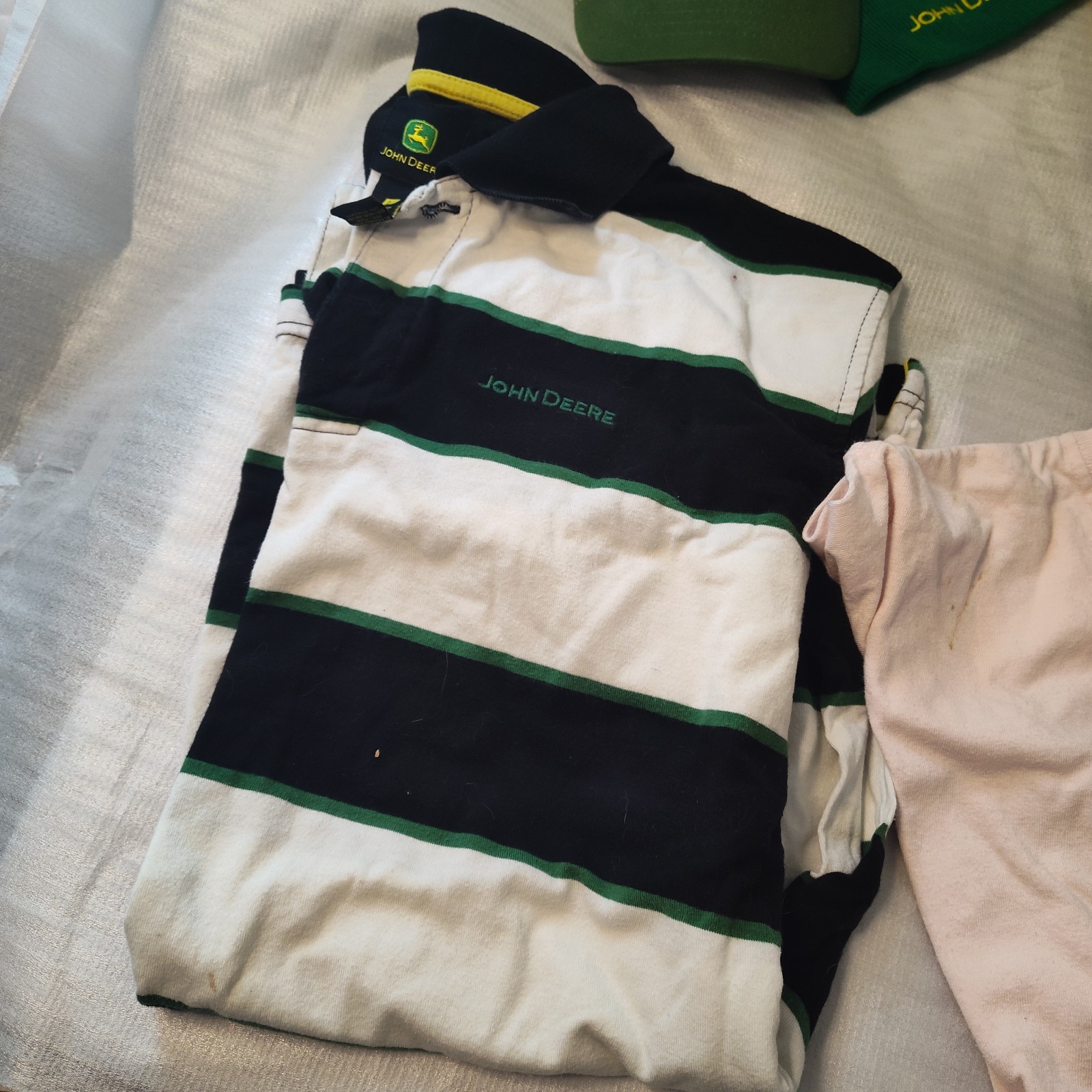 John Deere Collectors Lot With Coaster Silo, Tractor. Hats & Shirts
