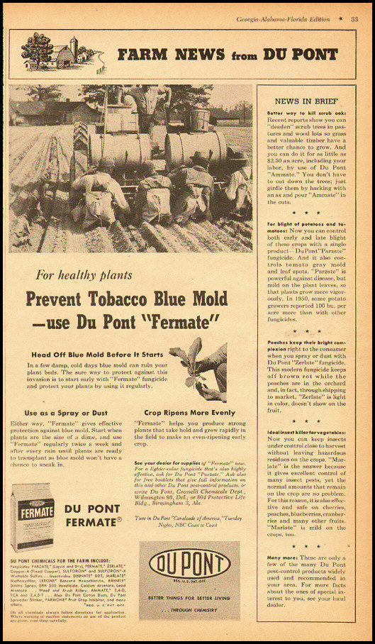 1951 vintage ad for Farm News from DuPont, Fermate -032412
