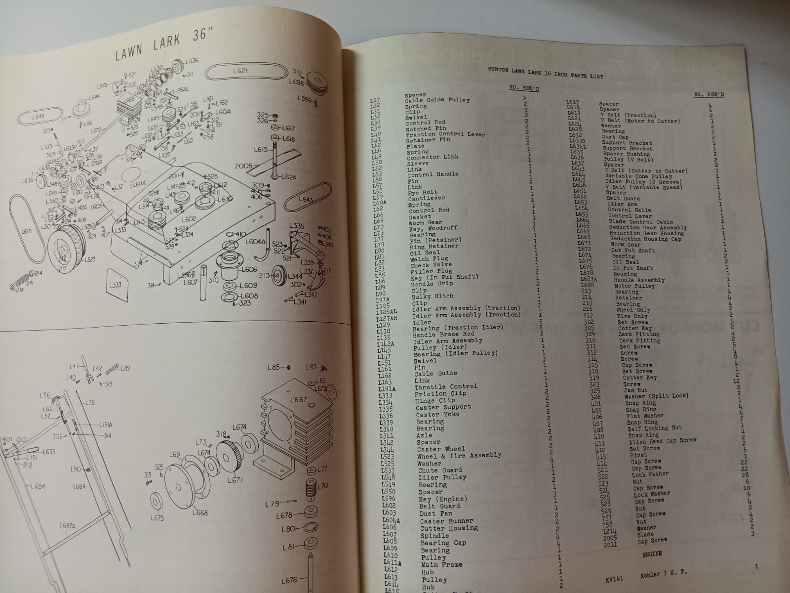 6 Bunton Lawn & Garden Mowers Brochure Lawn LARK, Fort Knox, Instructions