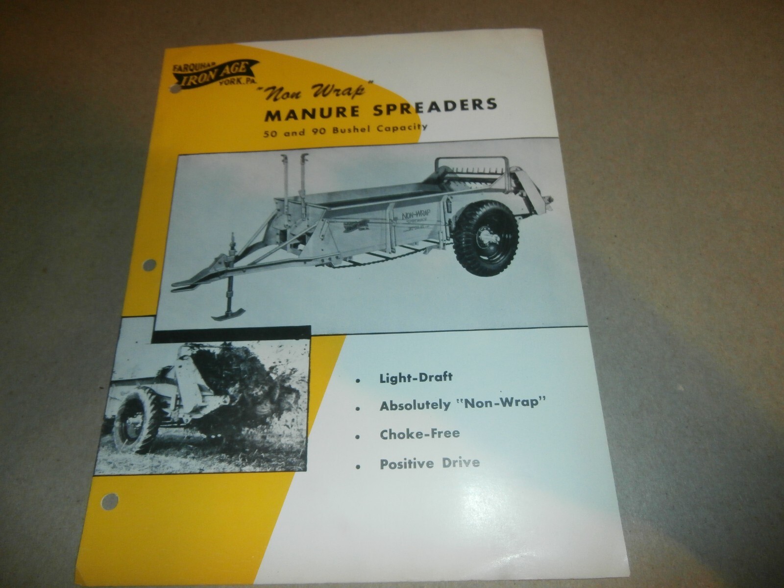 Vintage Farquhar York PA Manure Spreaders & Dusters Farm Brochures Manual