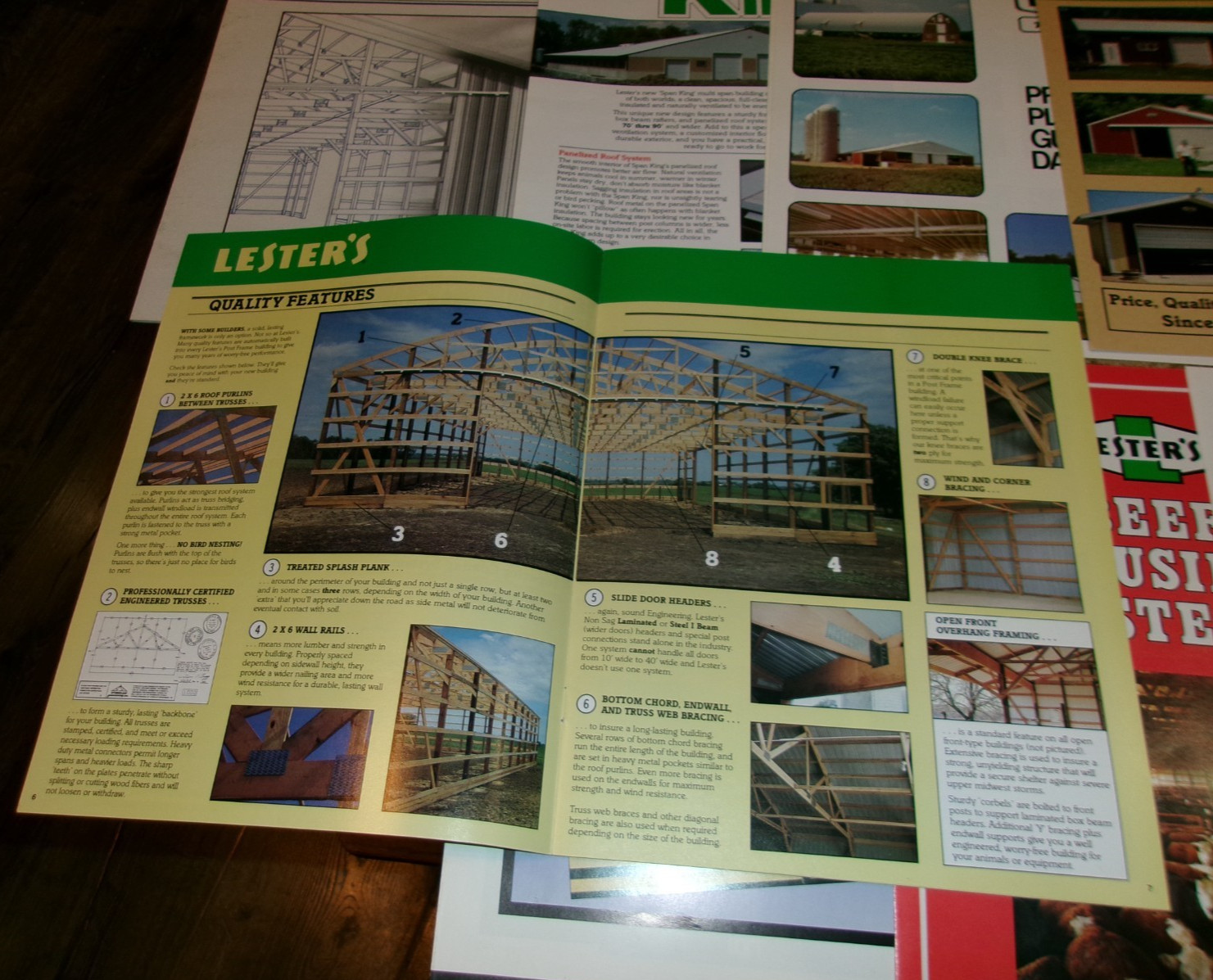 8-lot lesters assorted building brochures in good shape used