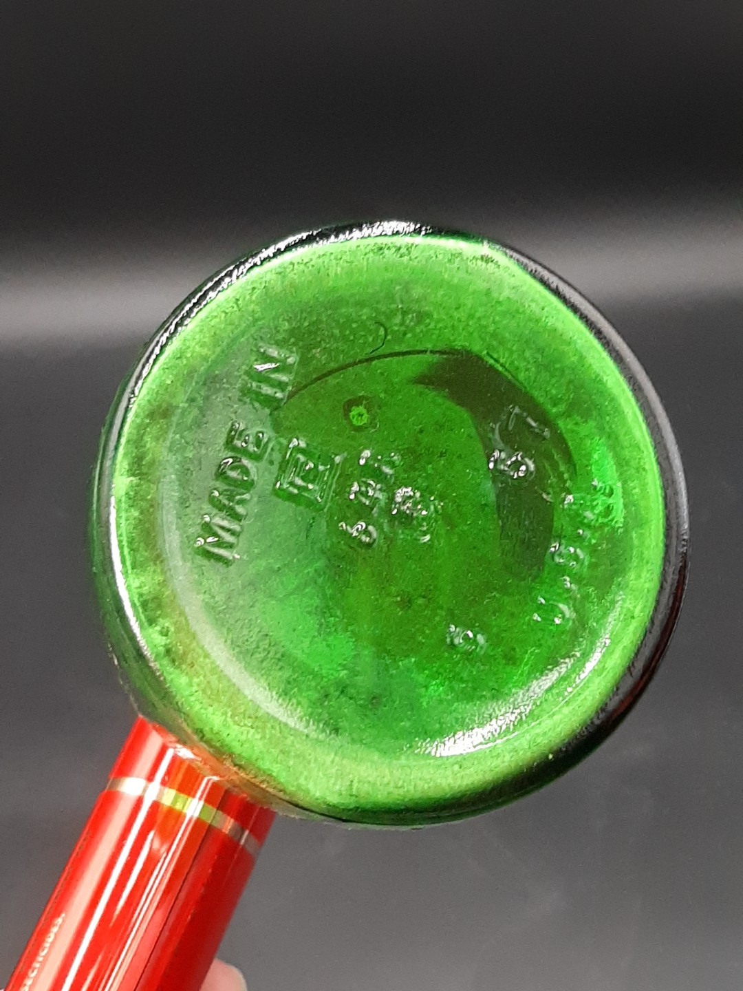 Vintage Hudson Pump Duster Bug Sprayer Green Glass Bottle Jar Metal Wood Fogger