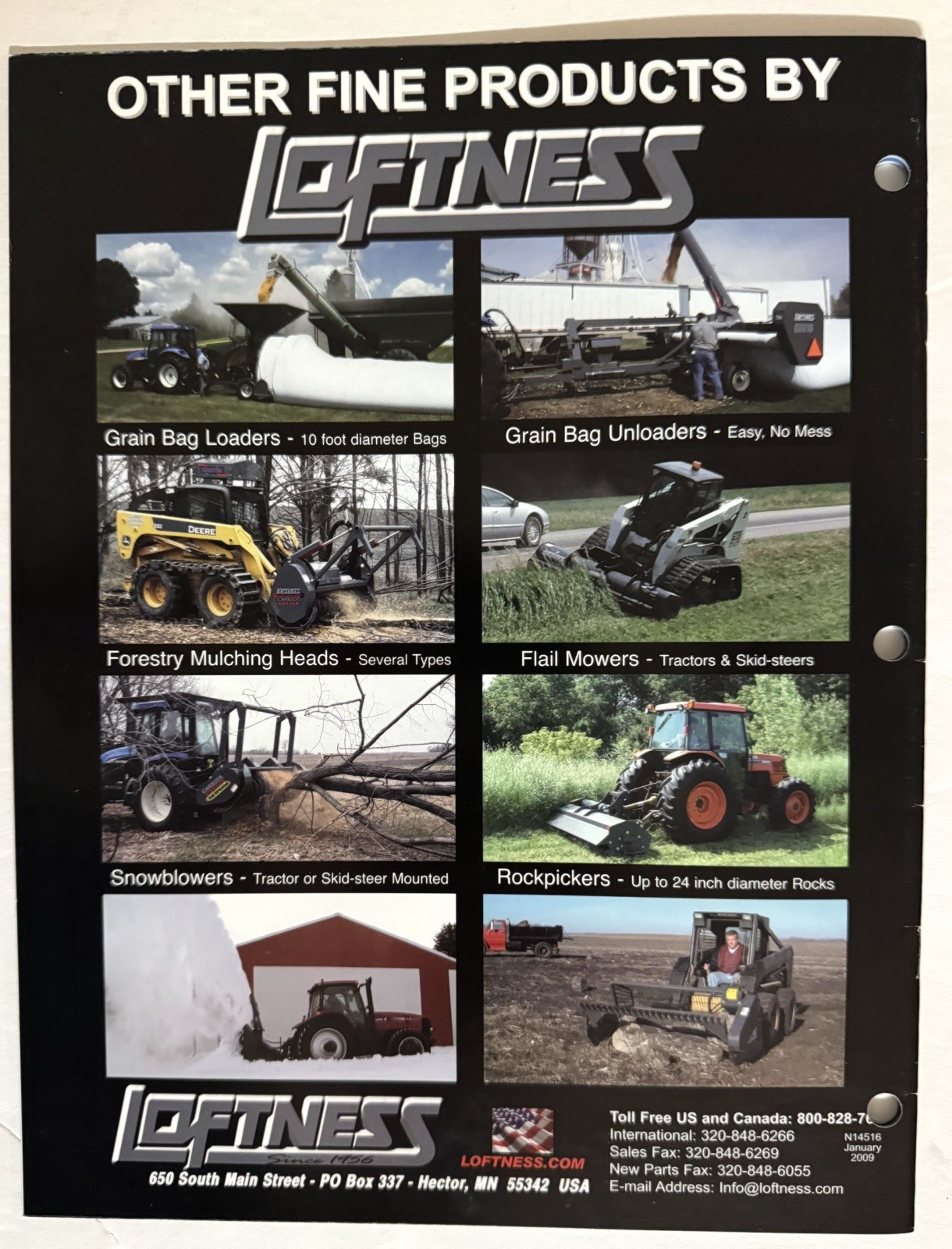 Loftness Flail Shredders And Mowers 2009 Dealer Catalog Brochure Agriculture