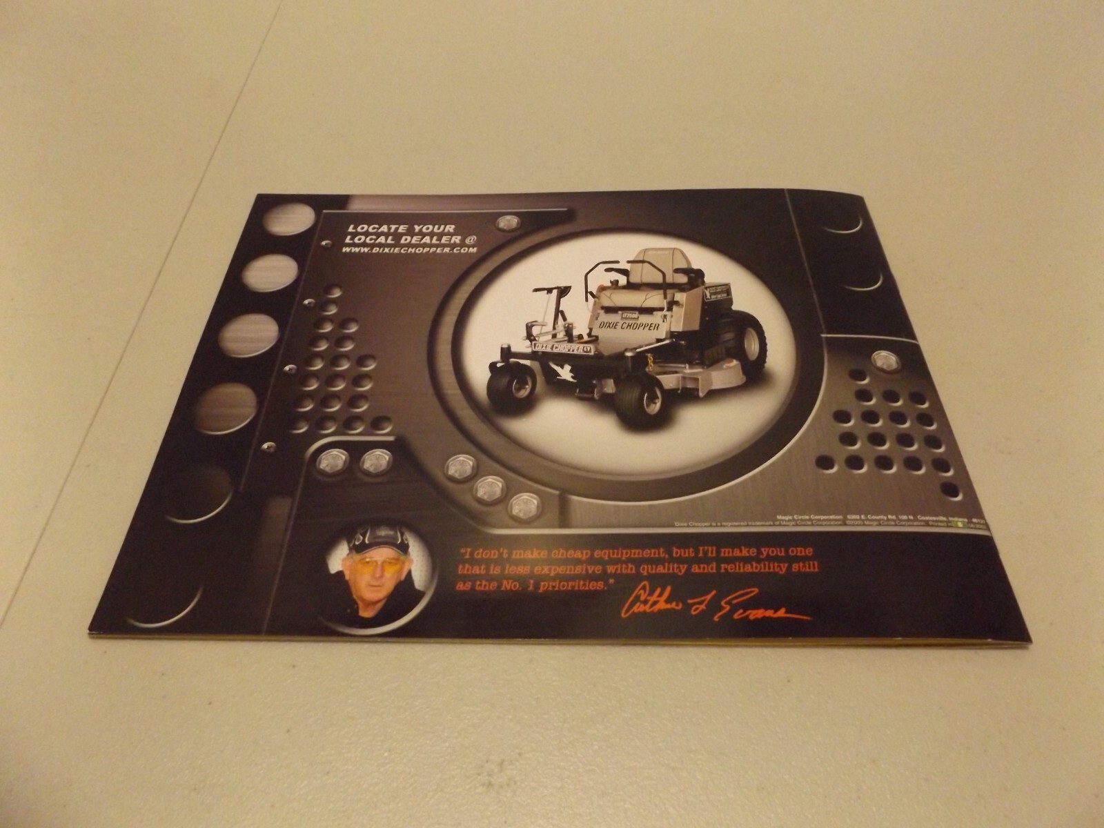 DIXIE CHOPPER 2006 CATALOG-THE WORLDS FASTEST LAWN MOWER, LIT # 8/2005