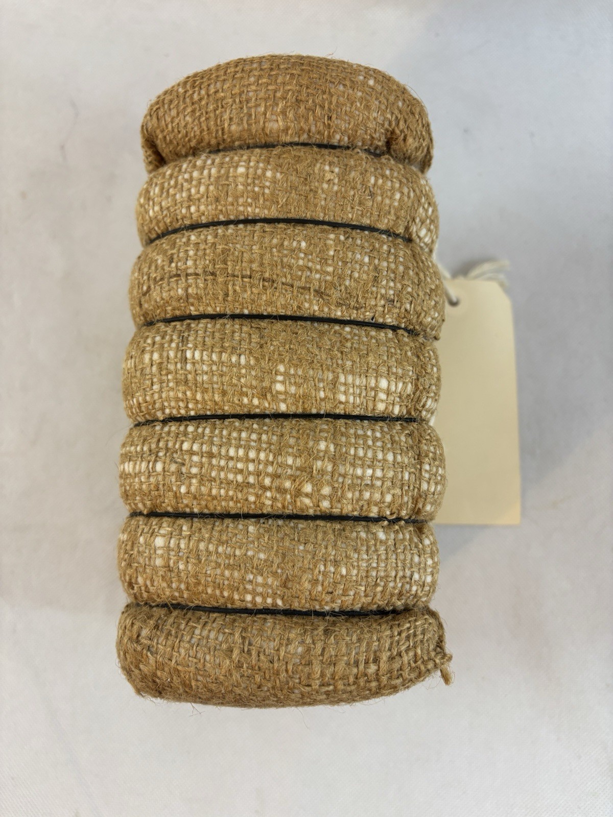 Vintage Miniature Mini Souvenir Real Cotton Bale Tennessee in Burlap w/Tag