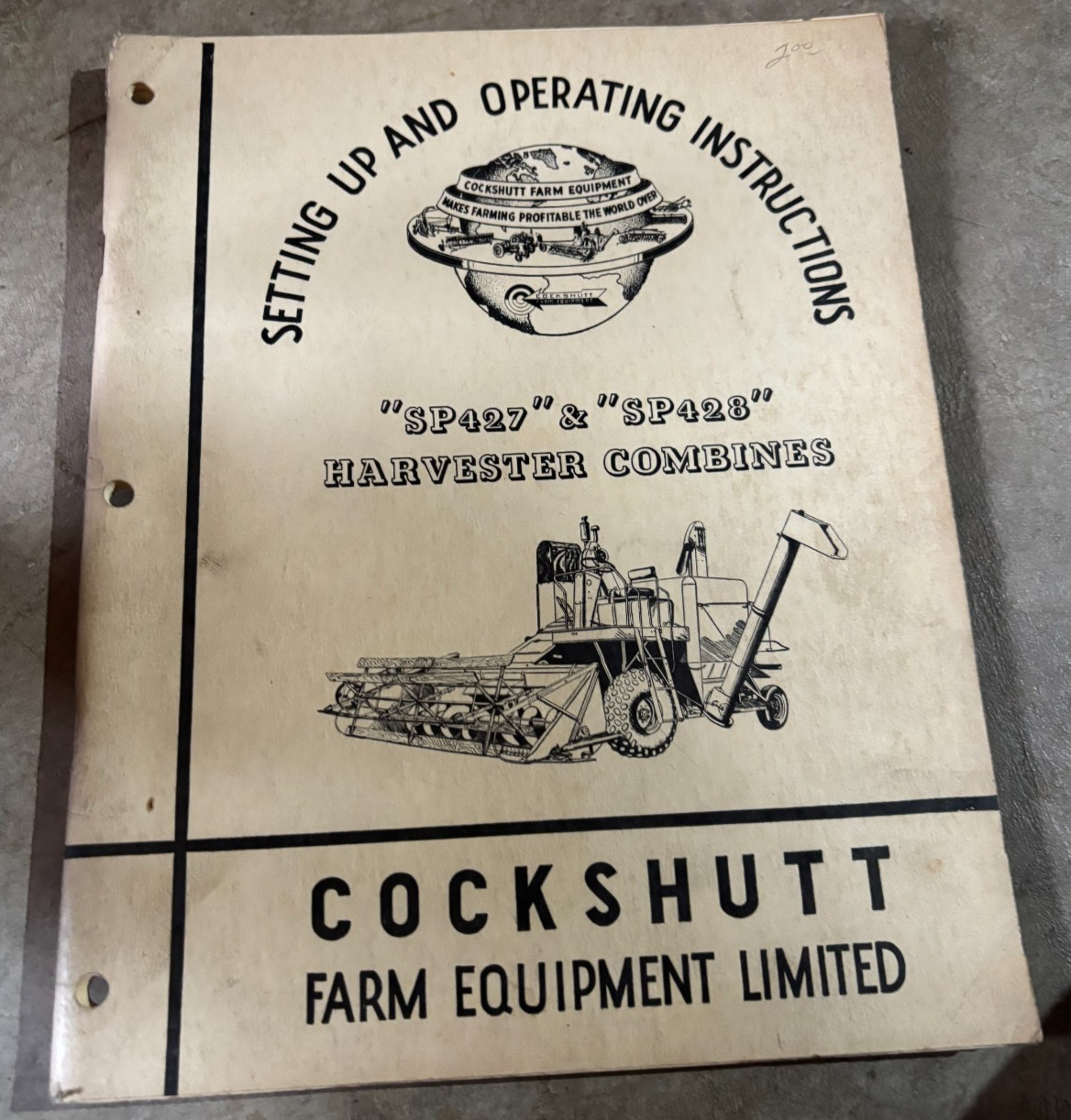 Cockshutt SP427 SP428 Combine Operator&rsquo;s Manual DCPA26