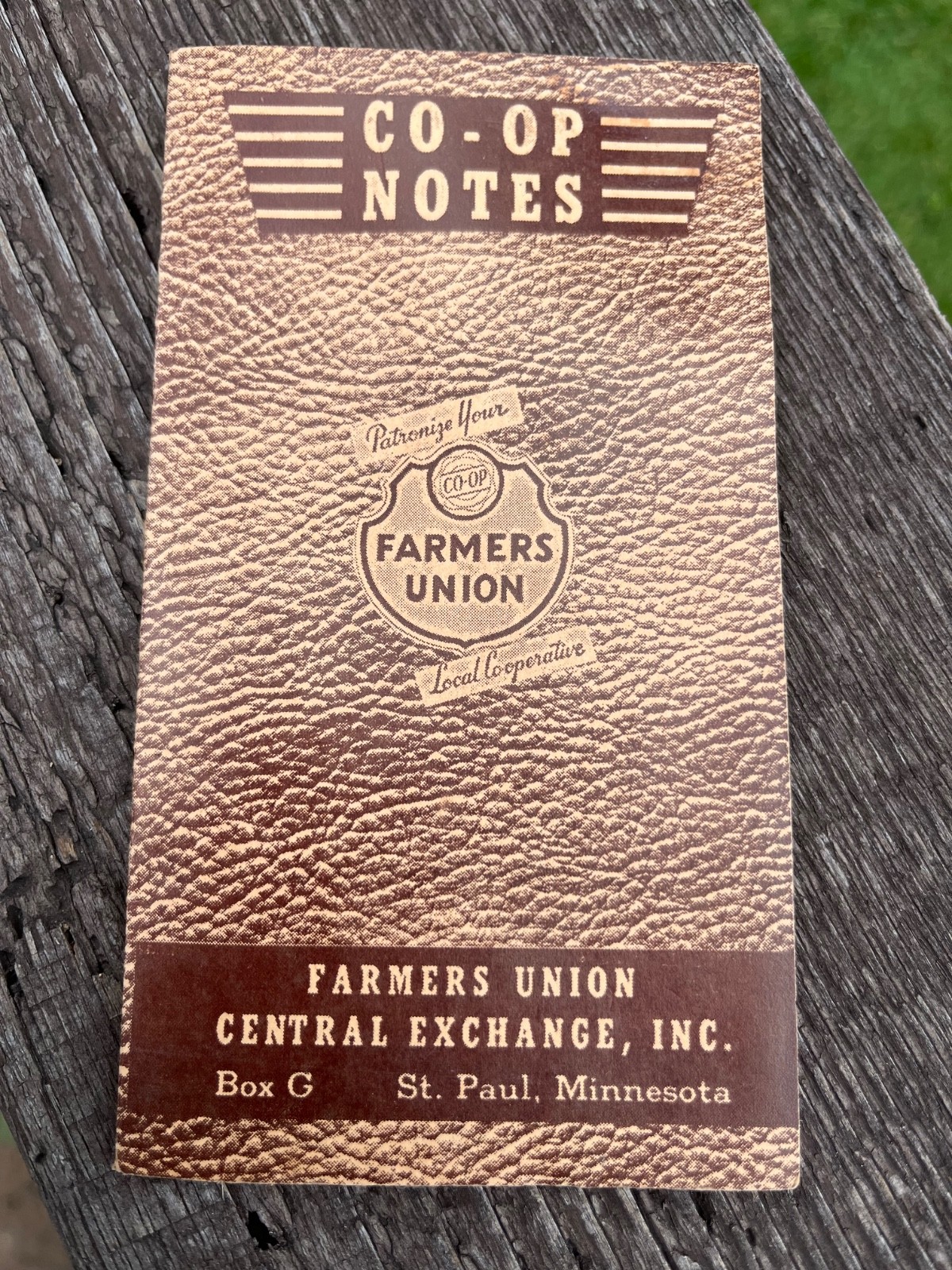 Vintage Farmers Union CO-OP Notes Booklet Pocket