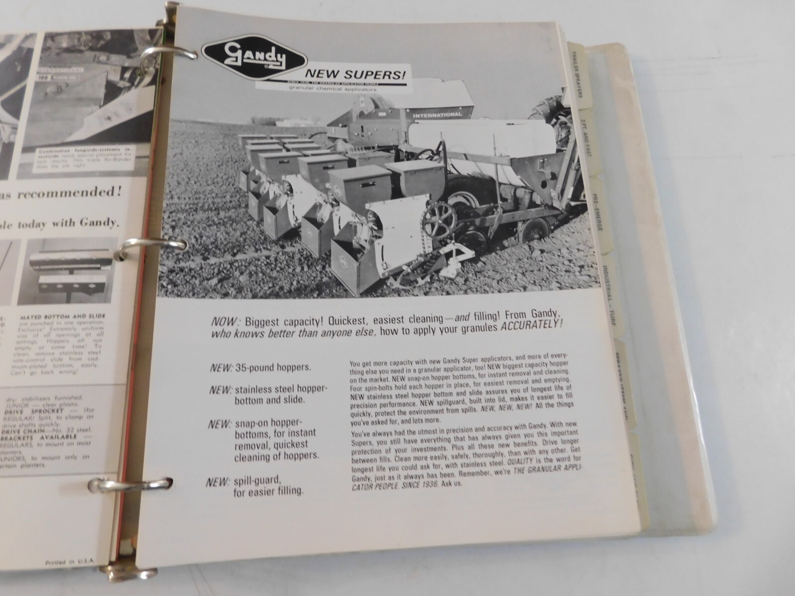 BROYHILL LINE FARM EQUIPMENT BROCHURES EMPIRE PLOW WESTGO LOADERS GANDY DANUSER
