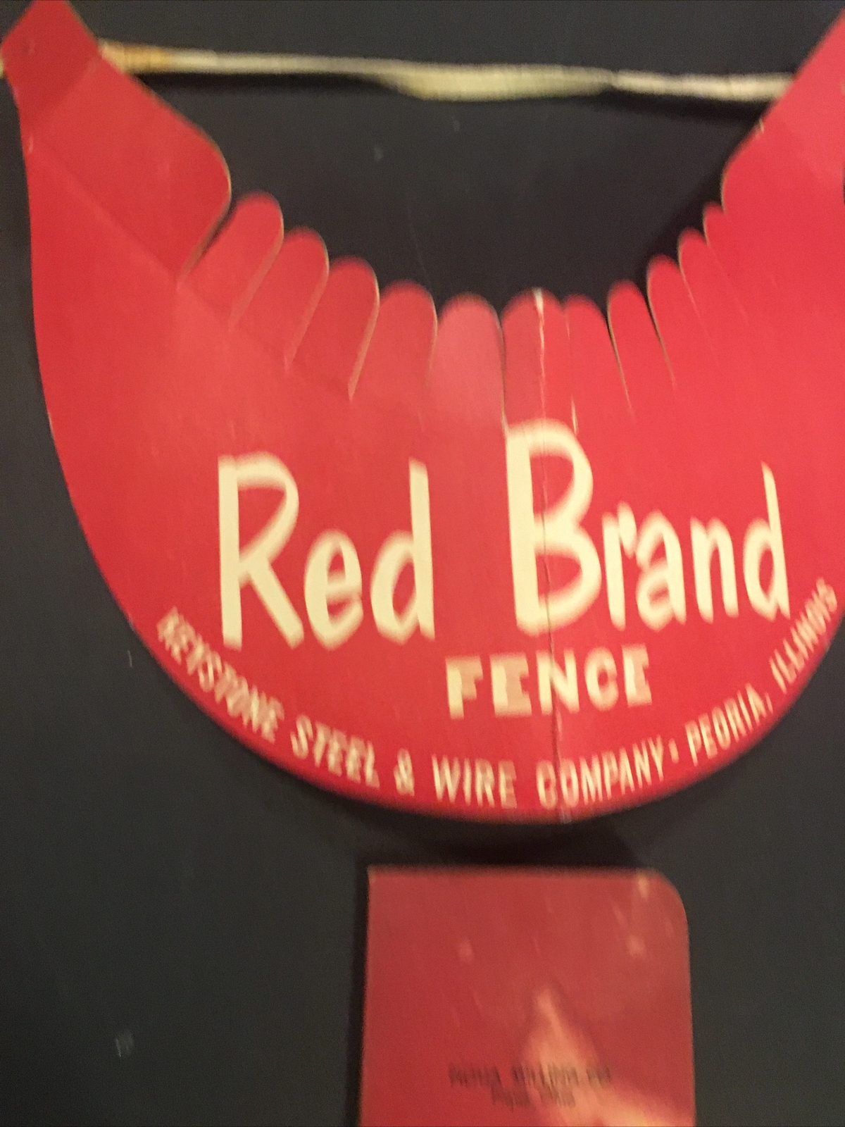Red Brand Fence Memo Book & Paper Hat Peoria Illinois