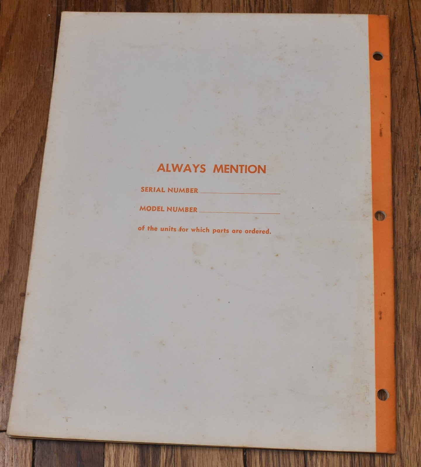 Vintage Fox River Tractor Co Parts Book No. 4-55 Crop Blower Model B50